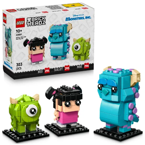 Picture of LEGO Disney 40861 BrickHeadz Disney and Pixar Sulley, Mike and Boo Figures