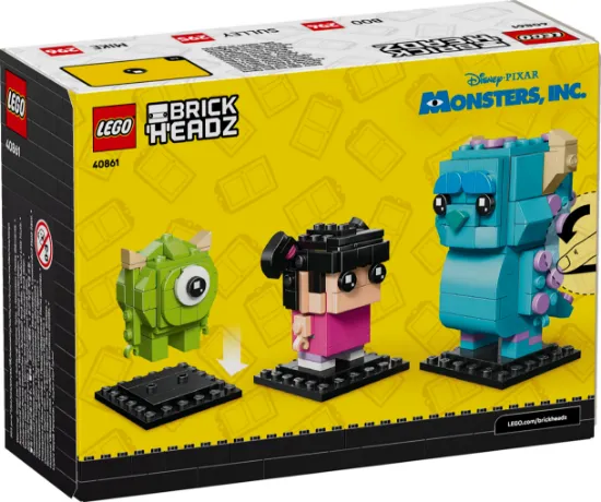 Picture of LEGO Disney 40861 BrickHeadz Disney and Pixar Sulley, Mike and Boo Figures