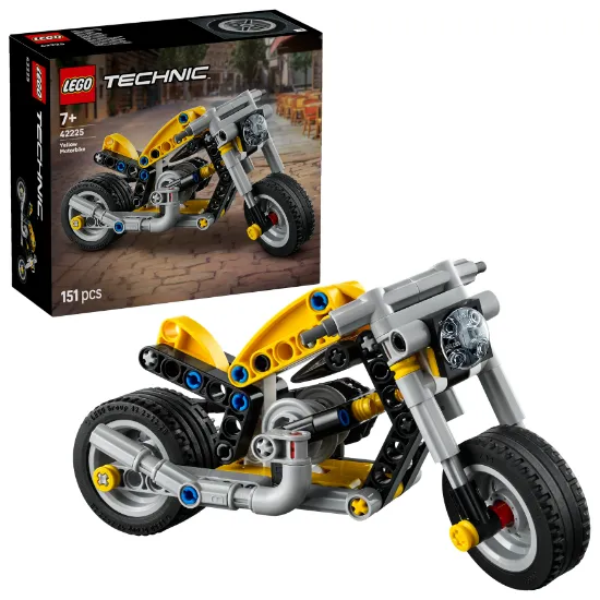 LEGO Technic 42225 Yellow Motorcycle Vehicle package