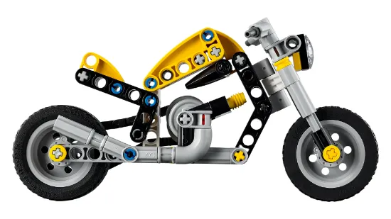 LEGO Technic 42225 Yellow Motorcycle Vehicle