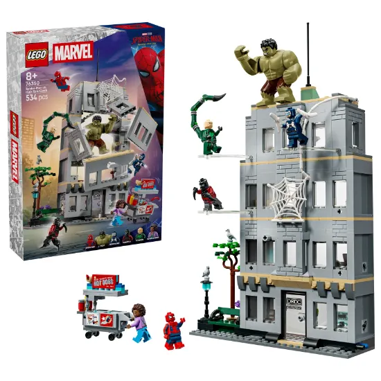 LEGO Marvel 76350 Spider-Man vs. Hulk Epic Clash for boys package
