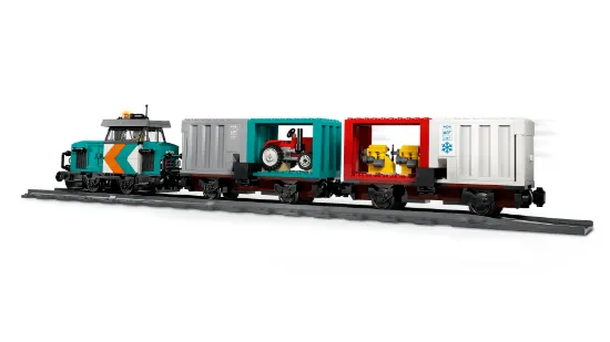 Picture of LEGO City 60509 Harbor Freight Train with Crane & Truck