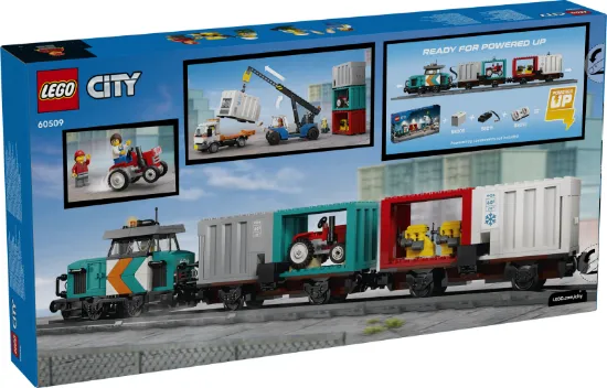 Picture of LEGO City 60509 Harbor Freight Train with Crane & Truck