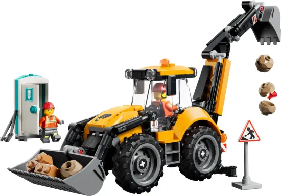 Picture of LEGO City 60480 Yellow Backhoe Loader