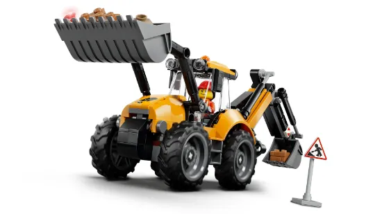 Picture of LEGO City 60480 Yellow Backhoe Loader