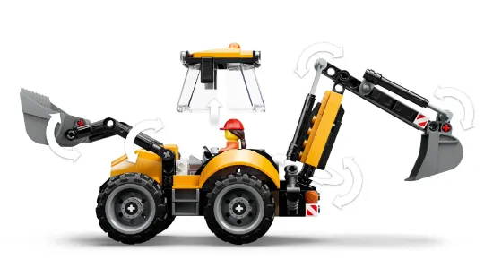 Picture of LEGO City 60480 Yellow Backhoe Loader