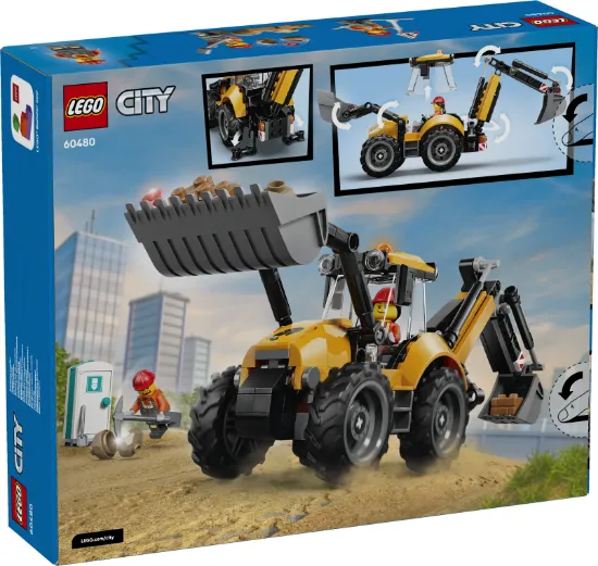 Picture of LEGO City 60480 Yellow Backhoe Loader