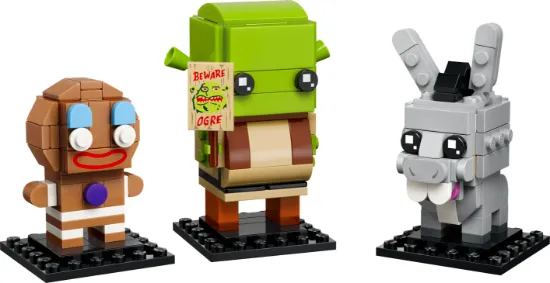 Picture of LEGO BrickHeadz 40923 Shrek, Donkey & Gingy Figures