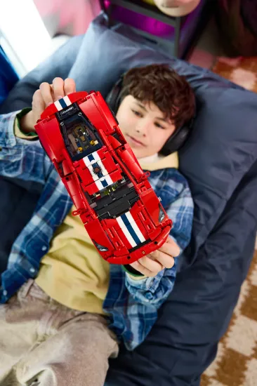 playing LEGO Technic 42235 Ferrari 488 Pista Car