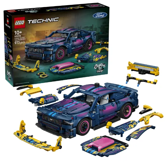 LEGO Technic 42236 Custom Garage Ford Mustang GT Car package