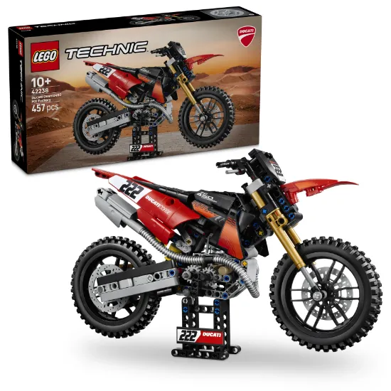 LEGO Technic 42238 Ducati Desmo450 MX Factory Motorcycle package