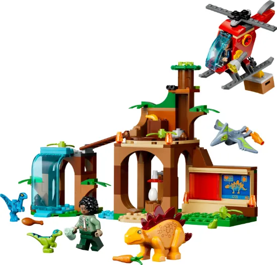 Picture of LEGO Jurassic 77981 Velociraptor, Stegosaurus & Pteranodon Rescue