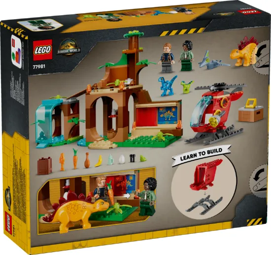 Picture of LEGO Jurassic 77981 Velociraptor, Stegosaurus & Pteranodon Rescue
