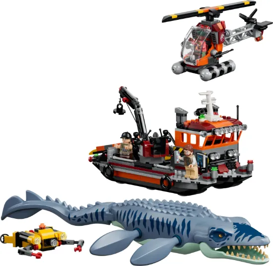 Picture of LEGO Jurassic 77983 World Mosasaurus Dinosaur Boat Attack