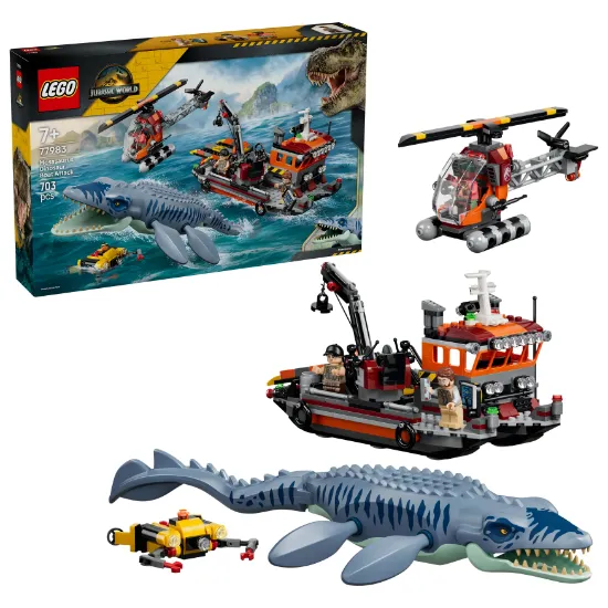 Picture of LEGO Jurassic 77983 World Mosasaurus Dinosaur Boat Attack